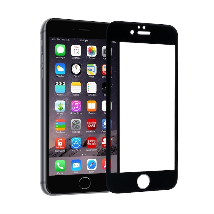 Folie sticla securizata 9H protectie ecran transparent, compatibila IPHONE 7 Black