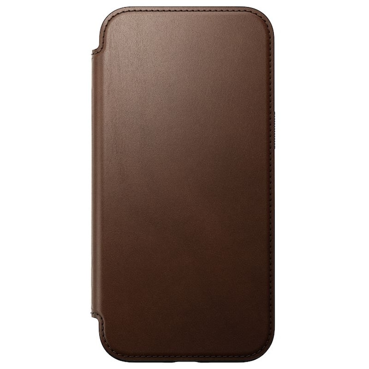 Husa din piele naturala NOMAD Leather Folio MagSafe compatibila cu iPhone 16 Plus Brown