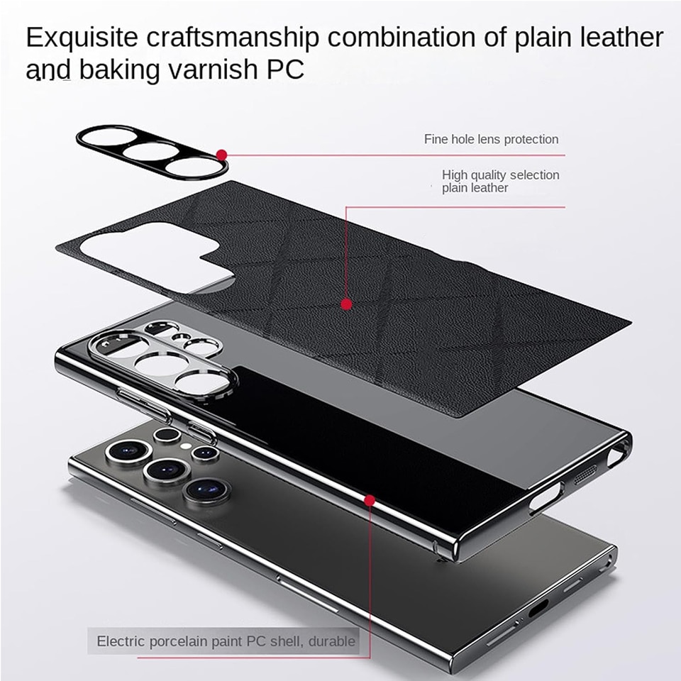 Carcasa pentru telefon, TREXORA, design de afaceri, textura diamant, rezistent la socuri, negru, pentru Galaxy S25 Ultra