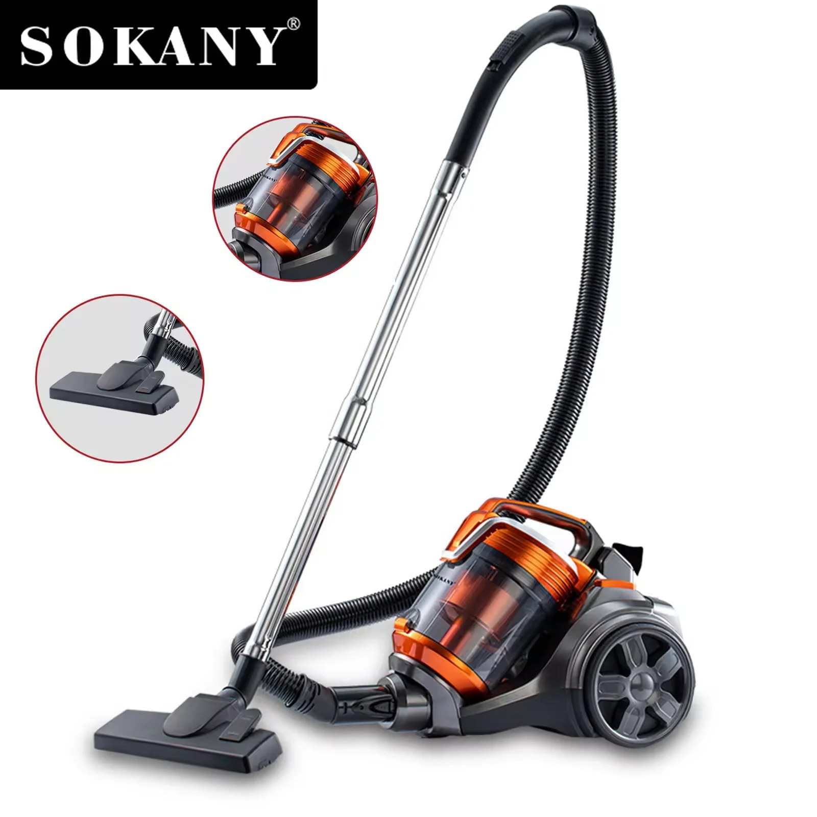 Aspirator, 3600W, filtrare multi-ciclonica, 15000PA, 7kg, cablu 5m