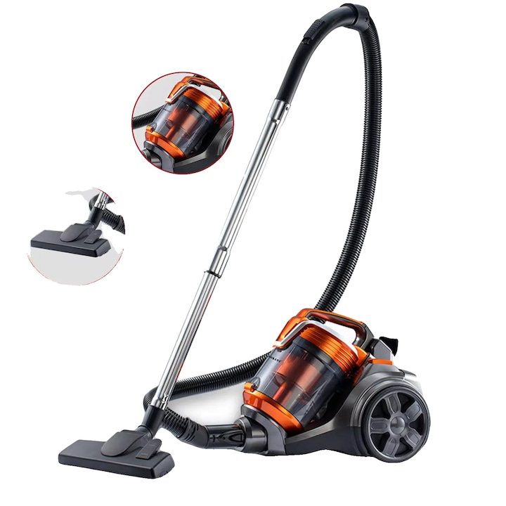 Aspirator, 3600W, filtrare multi-ciclonica, 15000PA, 7kg, cablu 5m