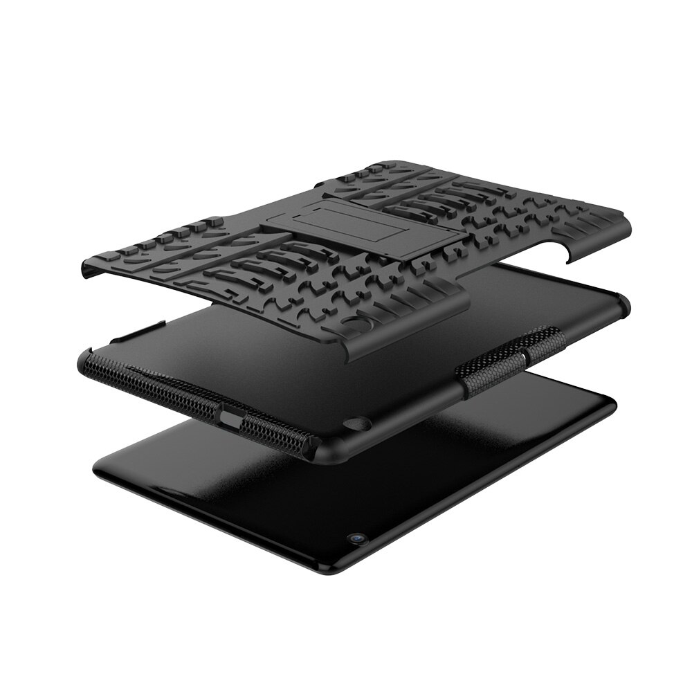 Husa tableta pentru Huawei MediaPad T5, material TPU + PC textura anvelope, protectie anti-soc, cu suport, alb