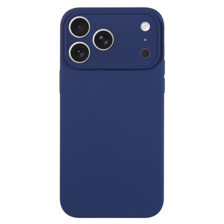 Husa pentru Apple iPhone 17 Pro Max, Silicon Premium Catifelat, Protectie Camere, Camere Acoperite, Microfibra In Interior, Albastru Inchis