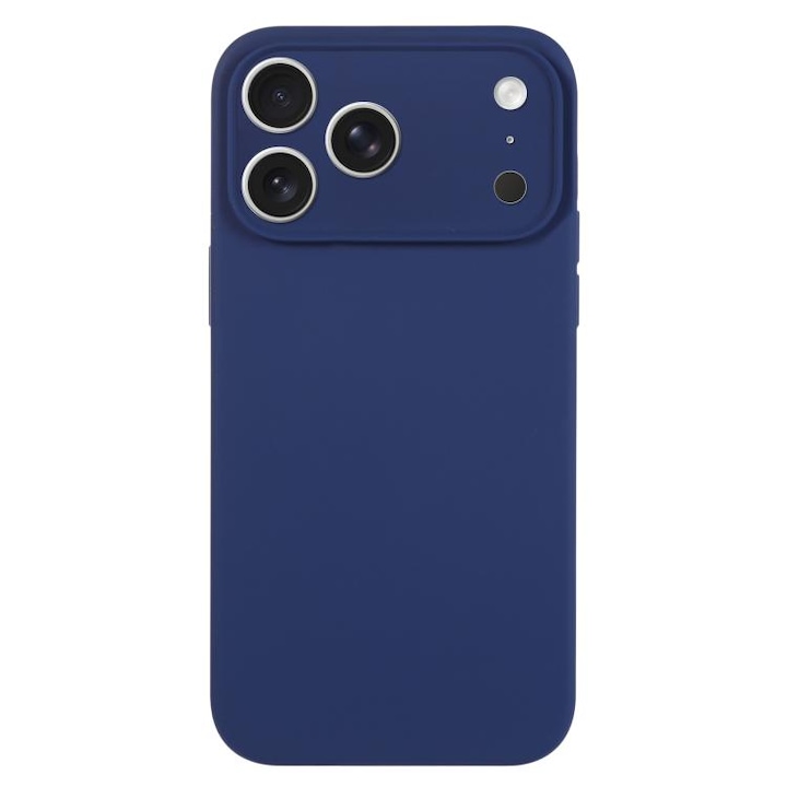 Husa pentru Apple iPhone 17 Pro Max, Silicon Premium Catifelat, Protectie Camere, Camere Acoperite, Microfibra In Interior, Albastru Inchis