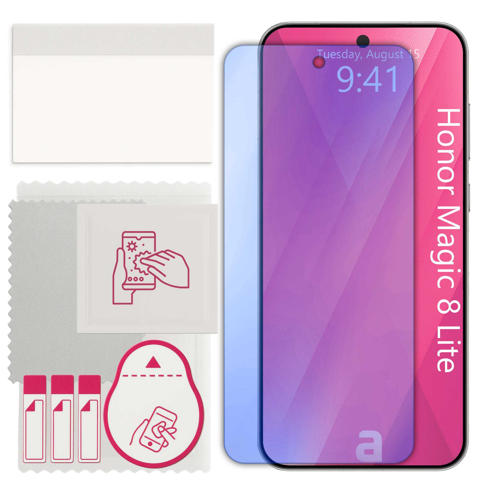 Sticla de protectie apgo pentru Honor Magic 8 Lite – sticla hibrida, securizata pentru display, lucioasa, pro flexible Hybrid Glass, 9H, full glue