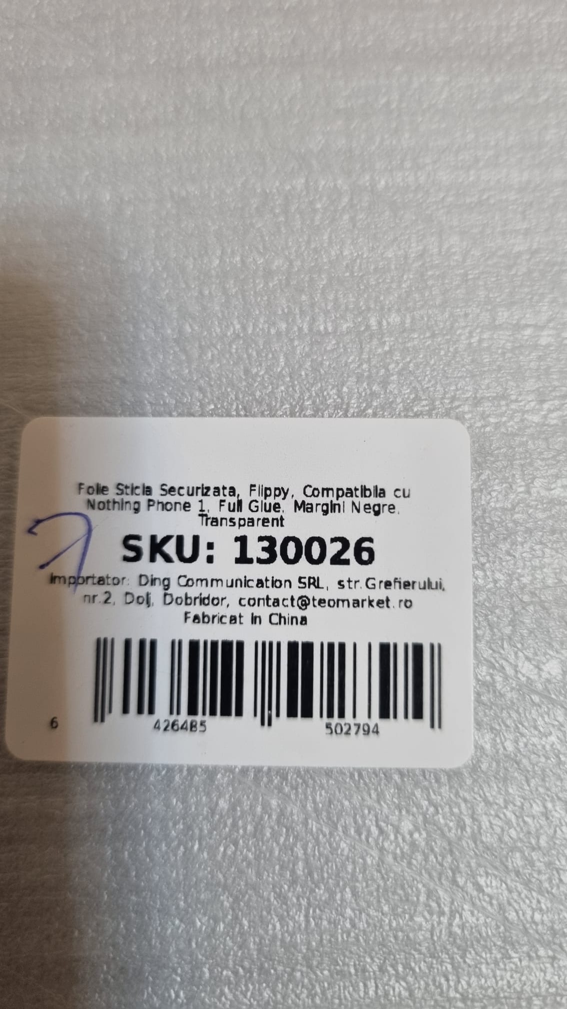 Folie Sticla Securizata, Flippy, Compatibila cu Nothing Phone 1, Full Glue, Margini Negre, Transparent