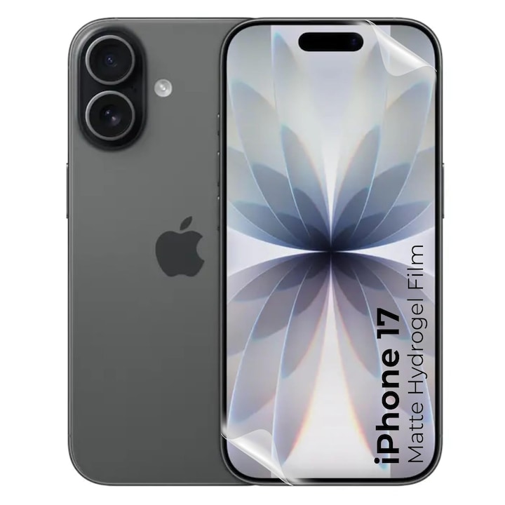 Folie de protectie compatibila cu iPhone 17 din silicon, TPU, Perfect fit, acopera tot ecranul, transparenta, ISAG