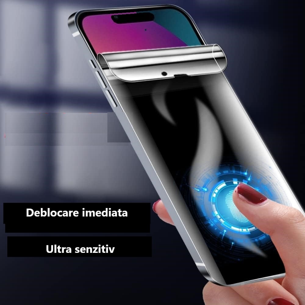 Folie de protectie compatibila cu iPhone 17 din silicon, TPU, Perfect fit, acopera tot ecranul, transparenta, ISAG