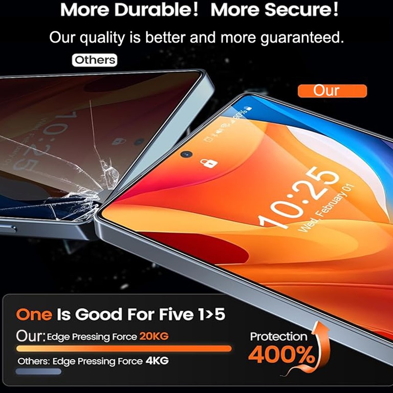 Folie de protectie ecran din sticla temperata anti-spion fara margini negre (versiune explosion-proof) pentru Samsung Galaxy S23 Plus — Protectie profesionala, rezistenta la zgarieturi si socuri, tehnologie de dedusare automata a prafului