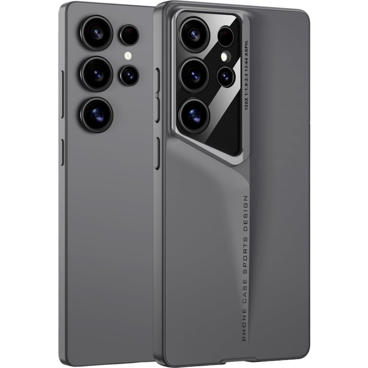 Husa protectie telefon, TREXORA, Policarbonat, Pentru Samsung Galaxy S25 Ultra, Gri