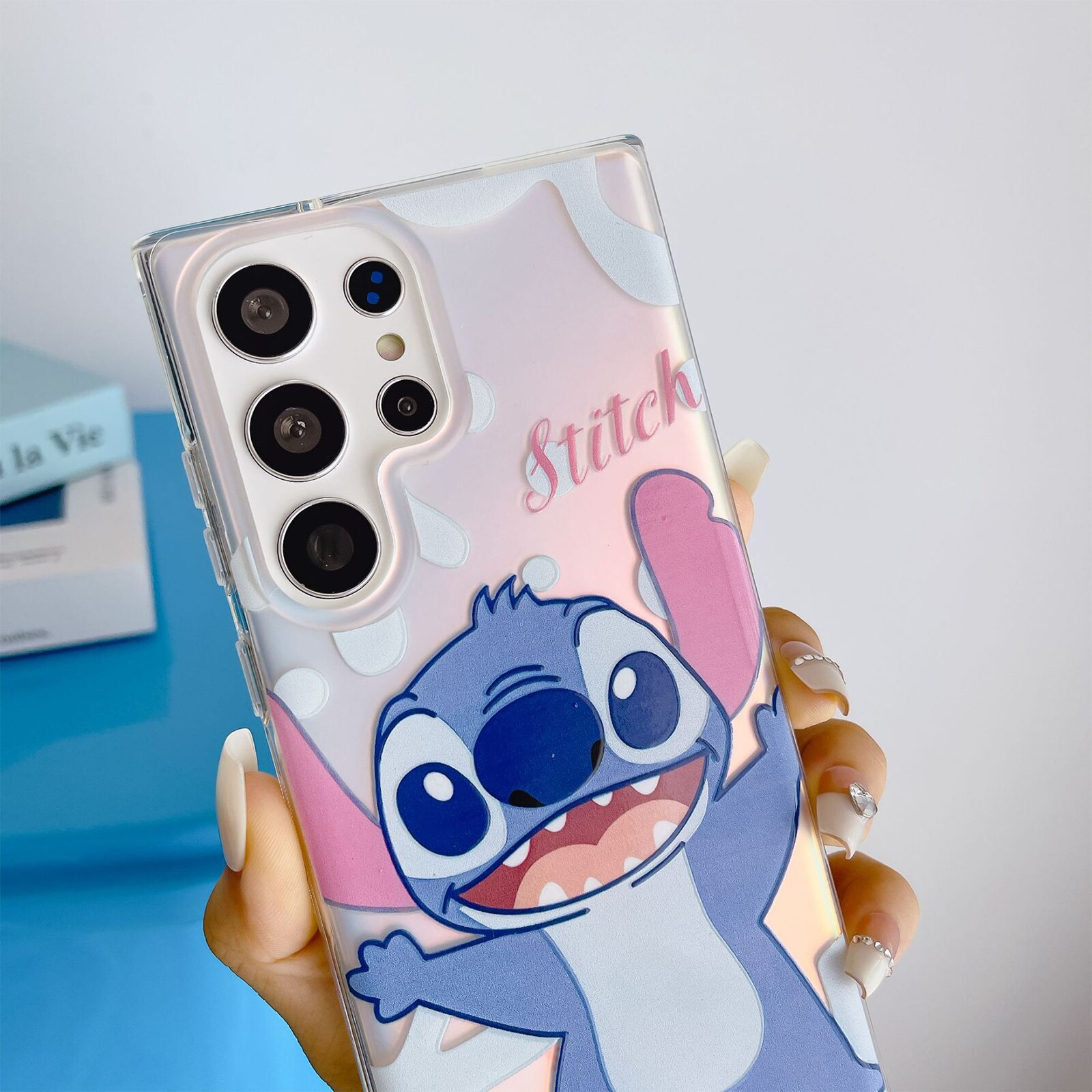 Carcasa protectoare, TREXORA, design Stitch, protectie anti-cadere, material policarbonat, multicolor, pentru Samsung Galaxy S25 Ultra