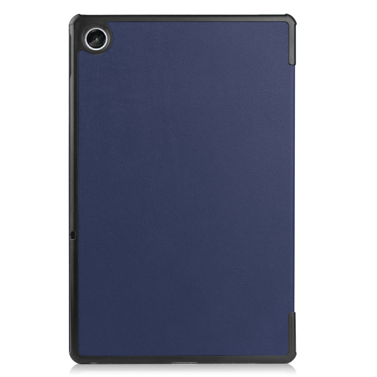 Husa tableta pentru Lenovo Qitian K10 Pro 5G, piele smart 3-pliere, capac magnetic, auto sleep/wake, acces complet la porturi, albastru inchis