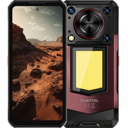 Telefon mobil Oukitel WP56, Dual SIM, 5G, Octa-Core Dimensity 7050, 6.8-inch 120Hz IPS, 36GB RAM, 512GB, Lanterna SOS Puternica, NFC, 16000mAh, 45W, IP68/IP69K, Android 15, Red