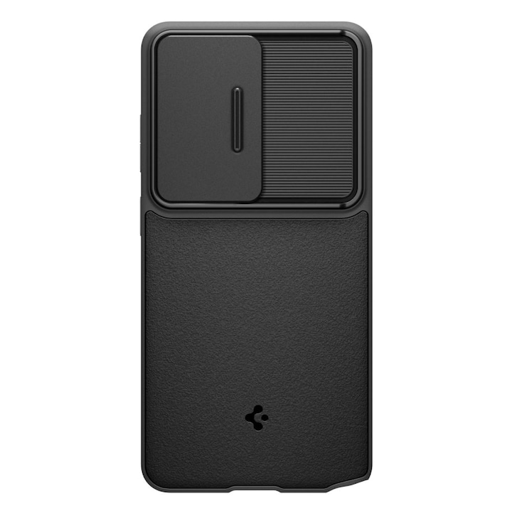Carcasa Spigen Optik Armor, hibrid TPU și policarbonat, negru, pentru Samsung Galaxy S26 Ultra, cu slider pentru obiectiv
