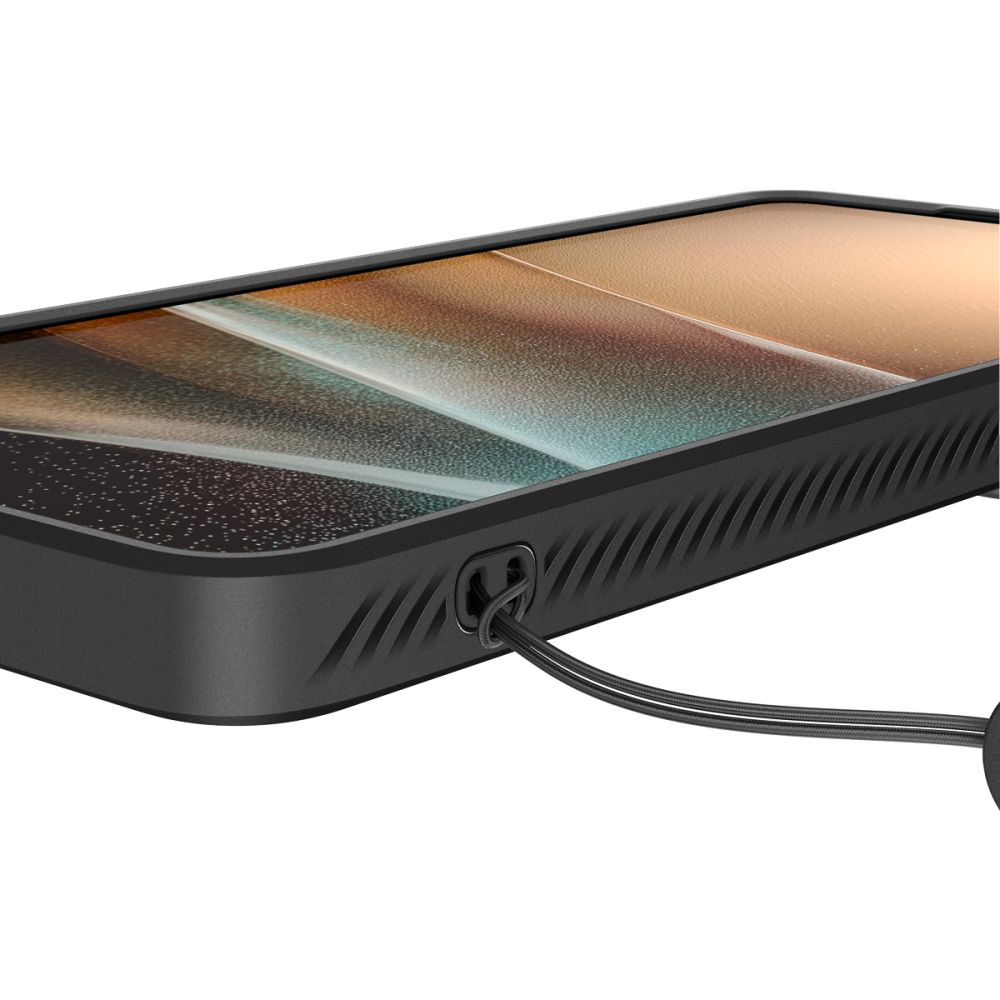 Carcasa Spigen Optik Armor, hibrid TPU și policarbonat, negru, pentru Samsung Galaxy S26 Ultra, cu slider pentru obiectiv