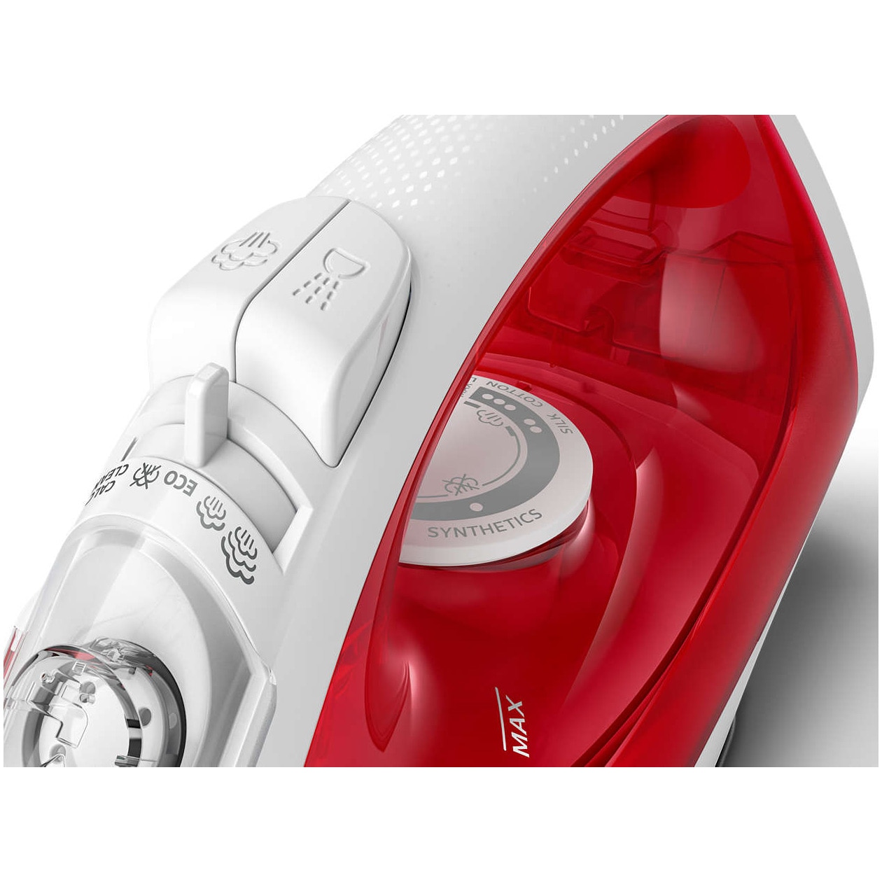 Fier de calcat cu abur Philips EasySpeed GC1742, 2000W, 220ml, rosu-alb