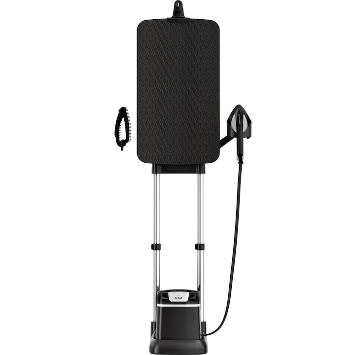 RESIGILAT: Aparat de calcat vertical cu abur de inalta presiune Tefal Ixeo+ All-in-One QT1510E0, 2980 W, jet abur 90 g/ min, 5 bar, 1 l, autonomie 40 min, negru