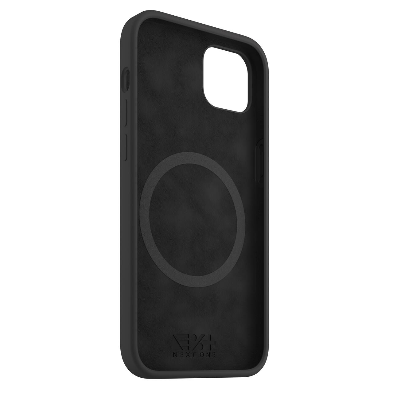 Husa de protectie Next One Silicone Case pentru iPhone 15, MagSafe compatible, Black