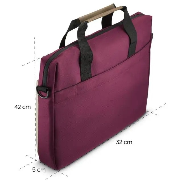 Geanta laptop, Hama, 40 - 41 cm, 15.6 - 16.2", Bej/Visiniu