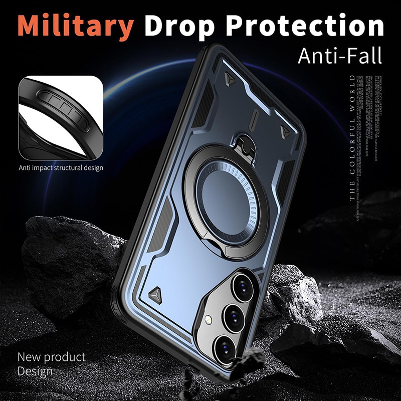 Husă de protecție, pentru Samsung Galaxy A17, 360° rotativ, Albastru