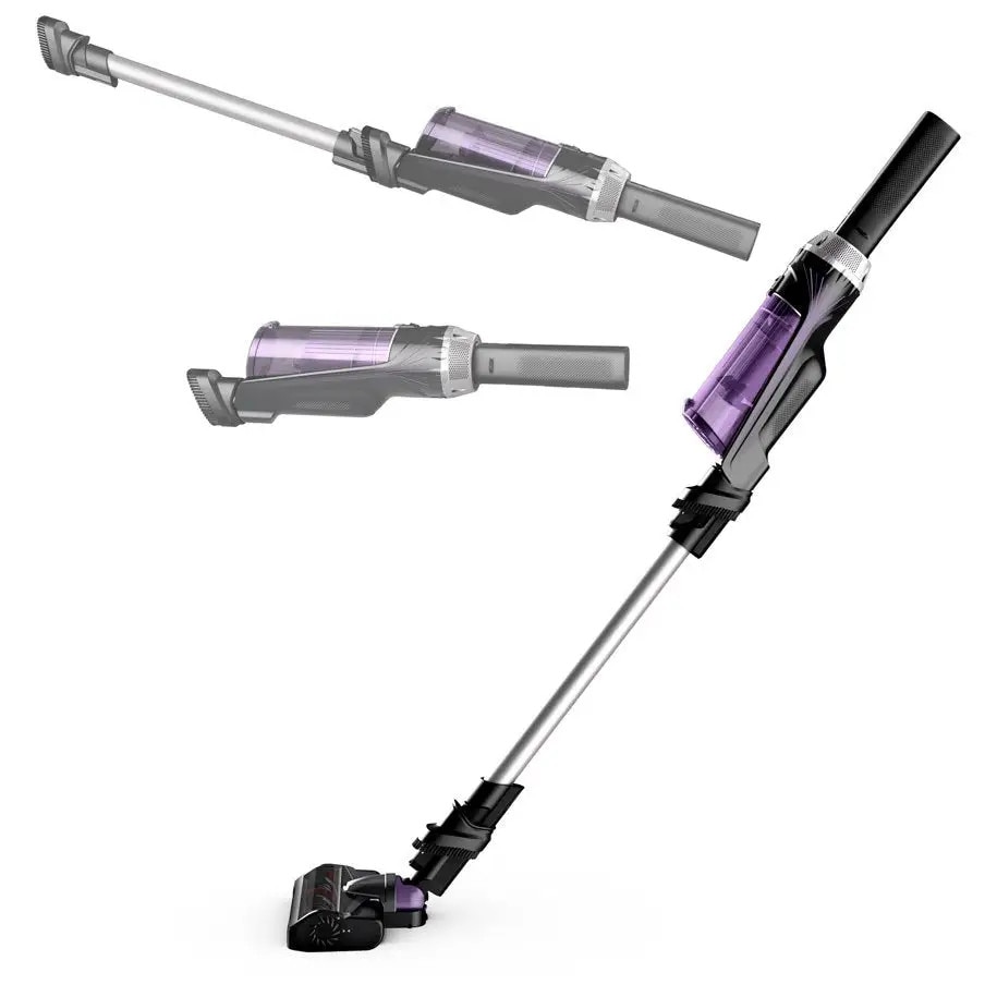 Aspirator vertical Rowenta X-Nano RH1129WO, 100 W, 0.4l, 4200 rpm, autonomie 40 min, 14.8V, tehnologie ciclonica, perie pentru tapiterie, negru & mov
