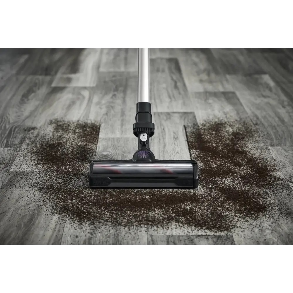 Aspirator vertical Rowenta X-Nano RH1129WO, 100 W, 0.4l, 4200 rpm, autonomie 40 min, 14.8V, tehnologie ciclonica, perie pentru tapiterie, negru & mov