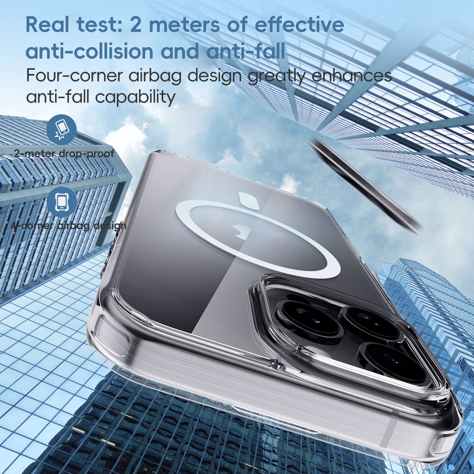 Husa pentru Apple iPhone 16, Magnetic Acrylic, Transparent