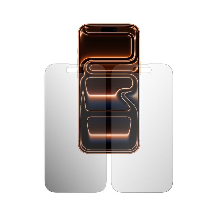 1+1 Folie Protectie Ecran iSkinz pentru Apple iPhone 17 Pro Max - Case friendly, 1X Ultra-Clear + 1x Mata, Compatibil Cu Carcasa, Siliconica, Adeziva si Flexibila