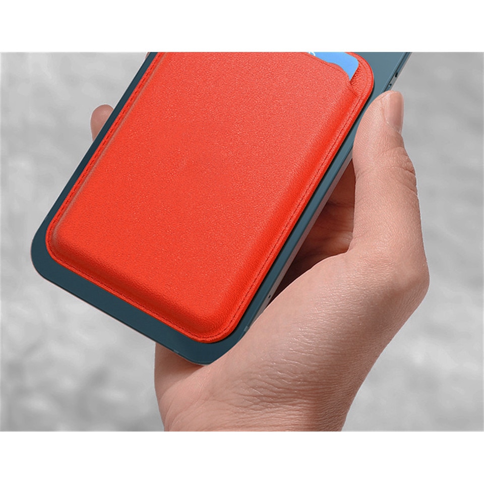 Husa tip portofel pentru carduri ZAFIT® cu Magsafe, compatibil cu Apple iPhone 15/14/13/12/11/Pro/Pro Max/Mini, Rosu