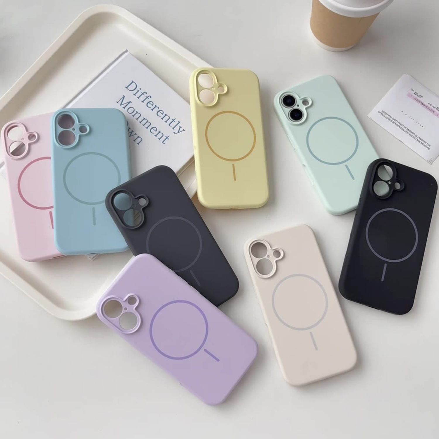Husa de protectie, pentru Apple iPhone 17 Pro, SZGULAIKE, Silicone Case, MagSafe, Calitate Premium, Interior din microfibra, Galben cremos