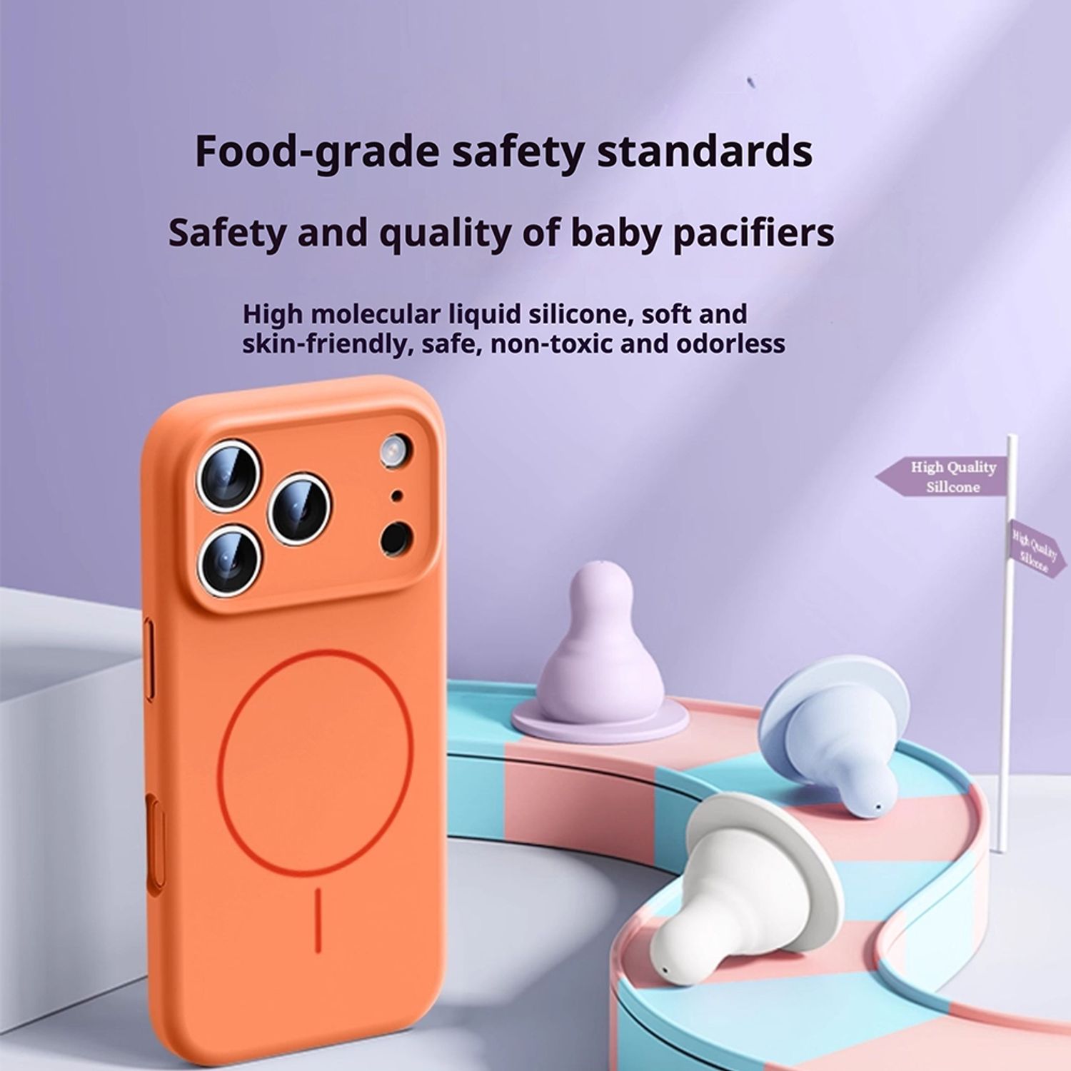 Husa de protectie, pentru Apple iPhone 17 Pro, SZGULAIKE, Silicone Case, MagSafe, Calitate Premium, Interior din microfibra, Galben cremos
