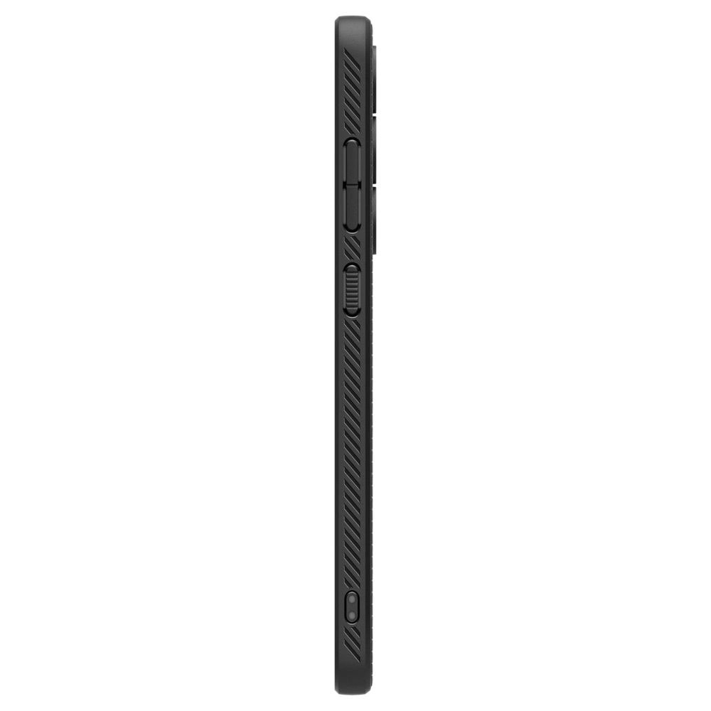 Husa Spigen Liquid Air pentru Galaxy S24 FE, TPU, negru, design subtire, textura antiderapanta