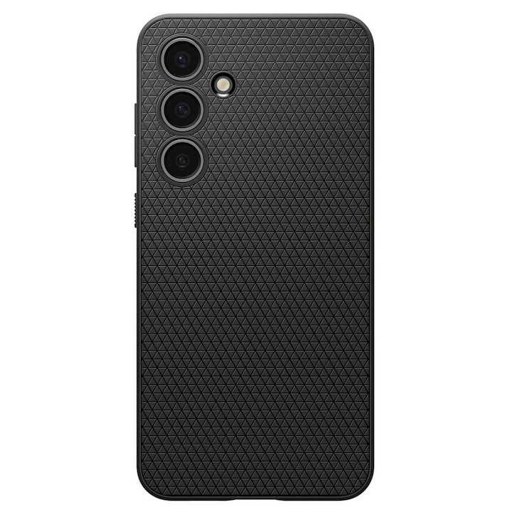 Husa Spigen Liquid Air pentru Galaxy S24 FE, TPU, negru, design subtire, textura antiderapanta
