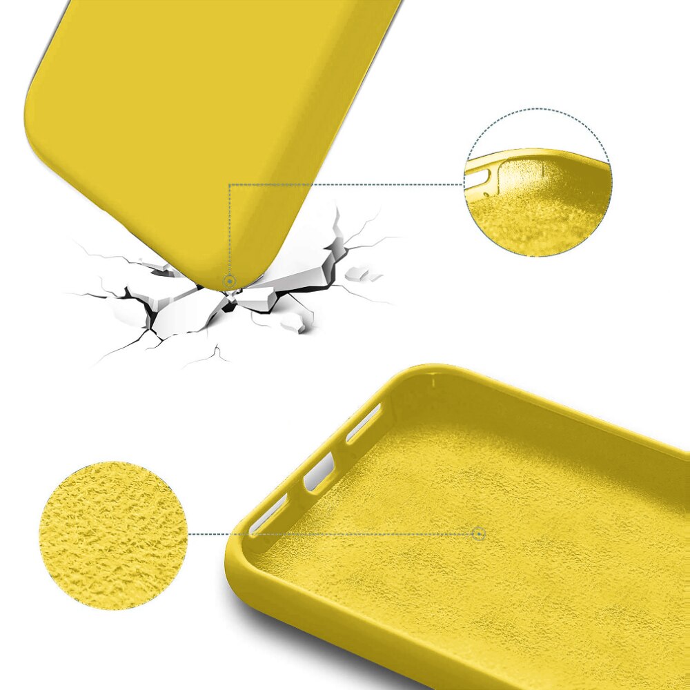 Husa CASEY STUDIOS™ pentru Apple iPhone 13 Pro, Soft Silicone Premium, Microfibra in Interior, Yellow, de Protectie, Ultra Slim, pentru Incarcare Wireless, Margini Ridicate pentru Protectia Ecranului si a Camerelor