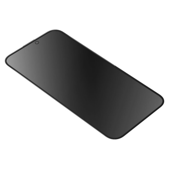 Folie de sticlă compatibilă cu iPhone 17e - folie de sticlă mată cu ramă neagră