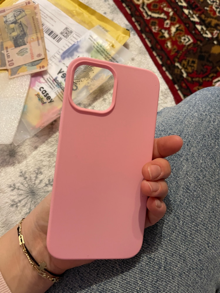 Husa CASEY STUDIOS™ compatibila cu iPhone 12 Pro Max, Soft Silicone Premium, Microfibra in Interior, Pink Sand, de Protectie, Ultra Slim, pentru Incarcare Wireless, Margini Ridicate de Protectia Ecranului si a Camerelor
