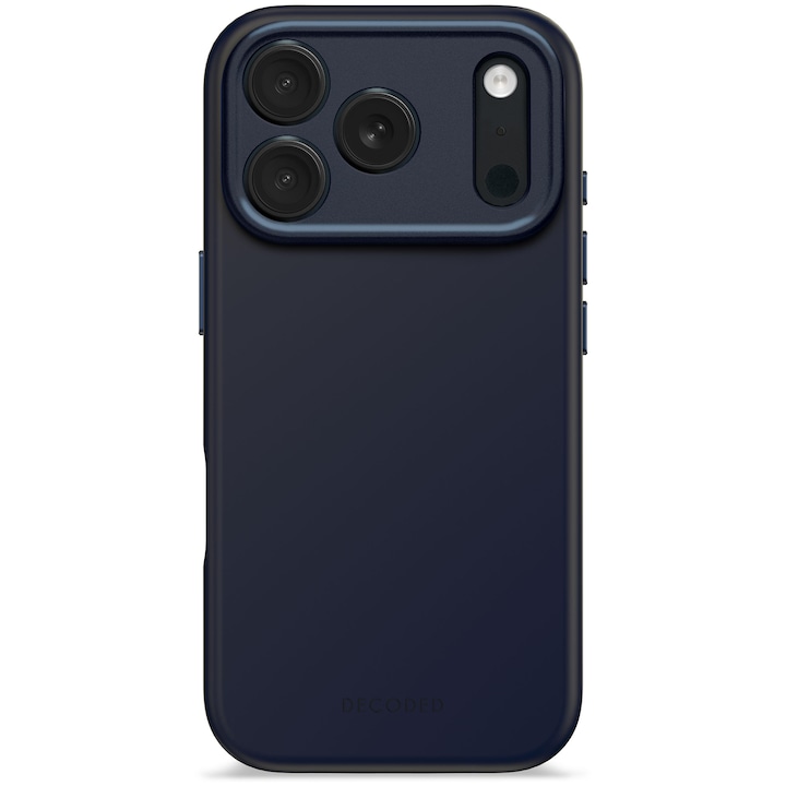 Husa din Silicon Antimicrobian DECODED pentru iPhone 17 Pro - True Navy