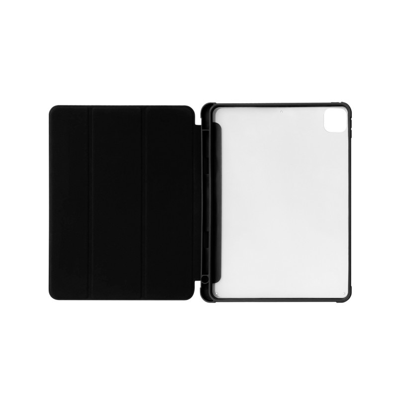 Husa Tableta Upzz Stand Case Smart Cover Pentru Ipad Pro 11" 2021, Spate Transparent, Functie Stand, Negru