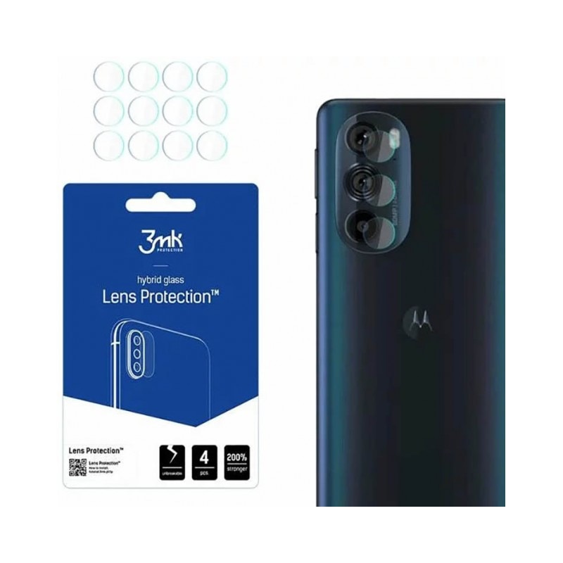 Set 4 X Folie Sticla Nano Glass 3mk Pentru Camera, Compatibila Cu Motorola Edge 30 Pro, Transparenta