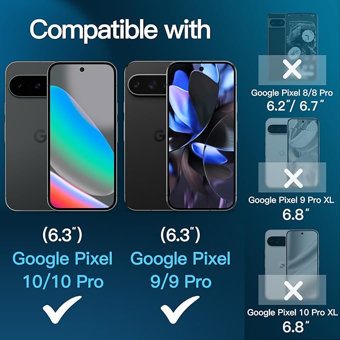 Set 2 folii protectie ecran compatibile cu Google Pixel 10 transparent 2.5D 9H