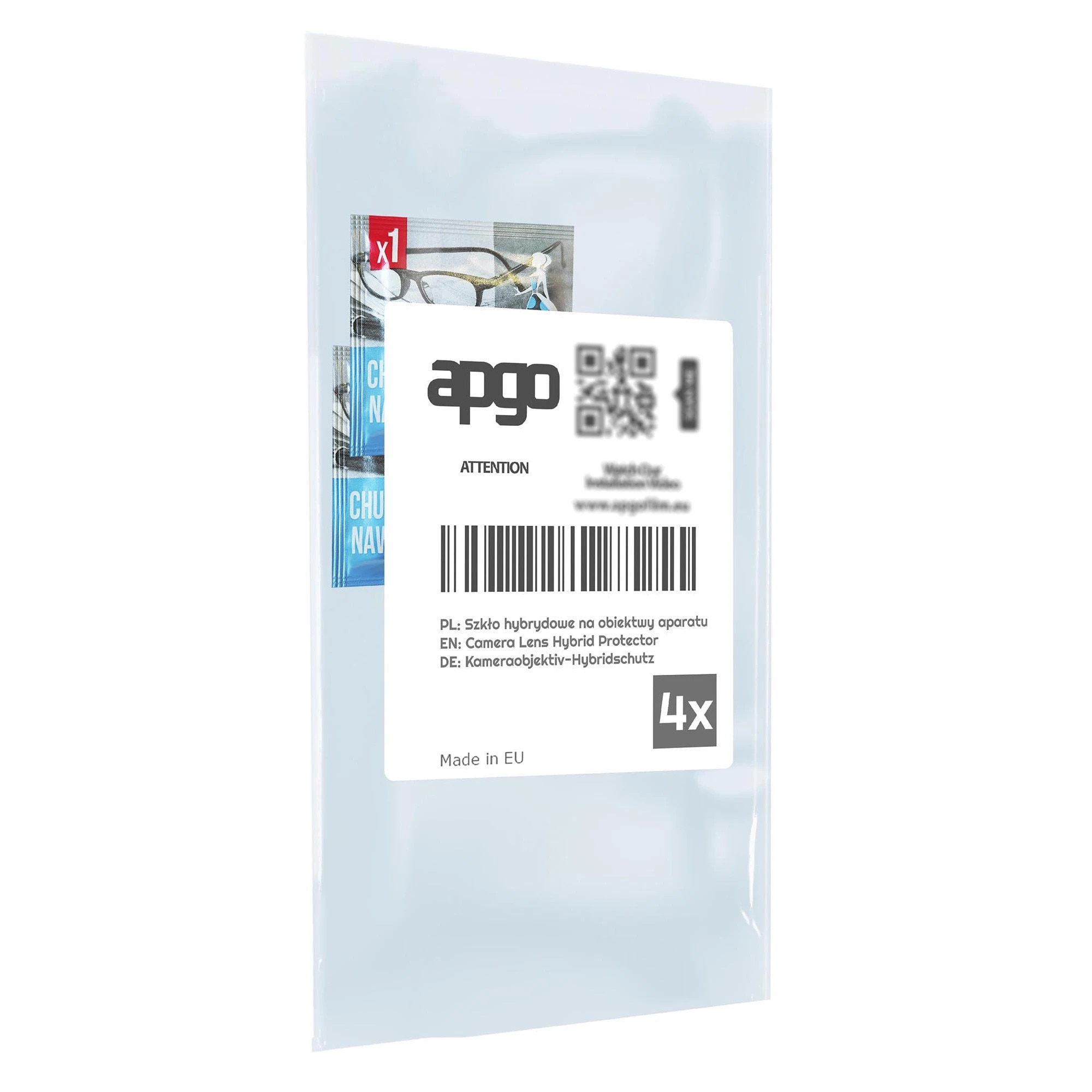 Set de 4 sticle de protectie pentru Apple iPhone 17 Pro – apgo, camera sticla pentru obiectivul camerei telefonului, full glue, 9H, anti-zgarieturi