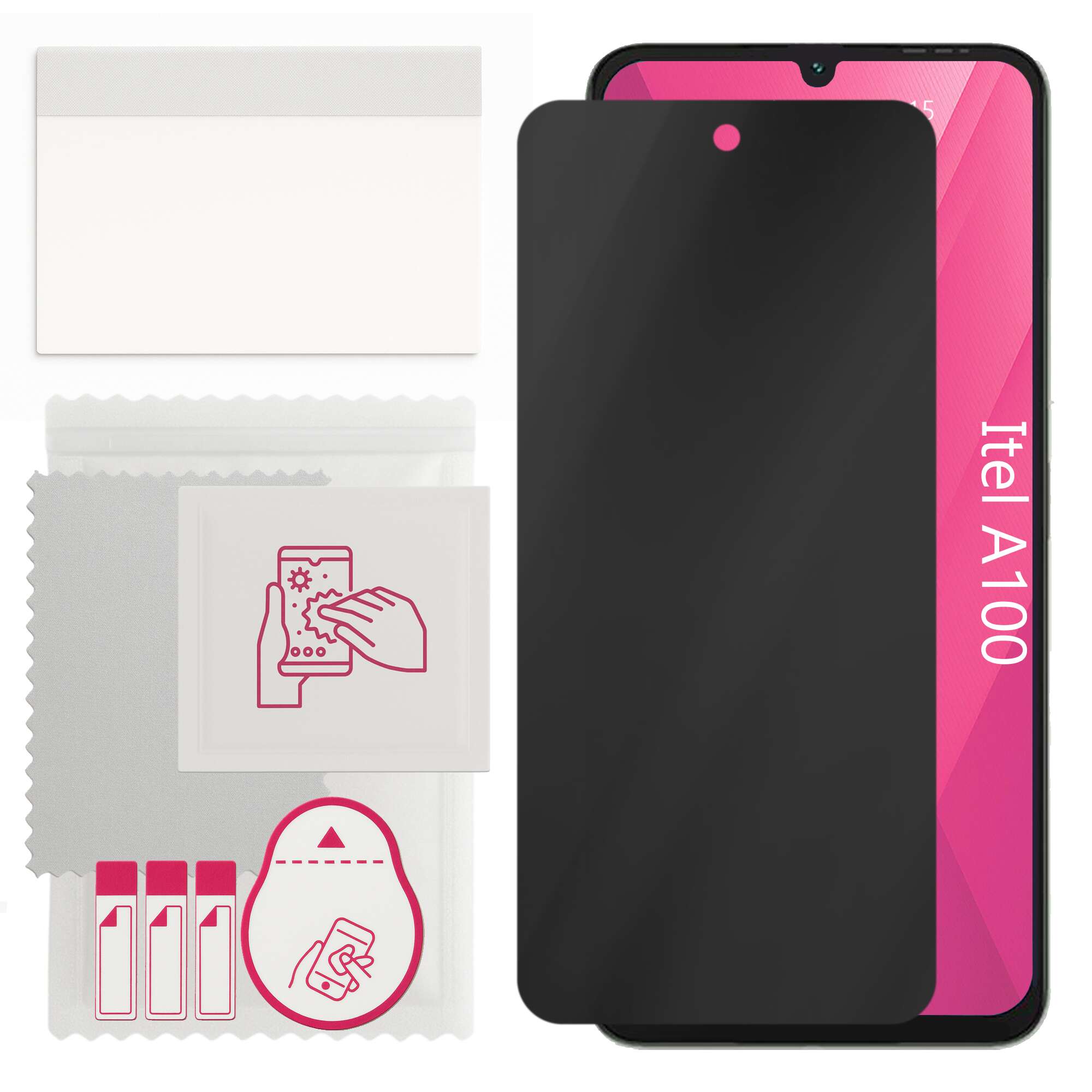 Sticla de protectie PRIVACY apgo pentru ZTE Nubia Air – sticla hibrid, full glue, flexible glass