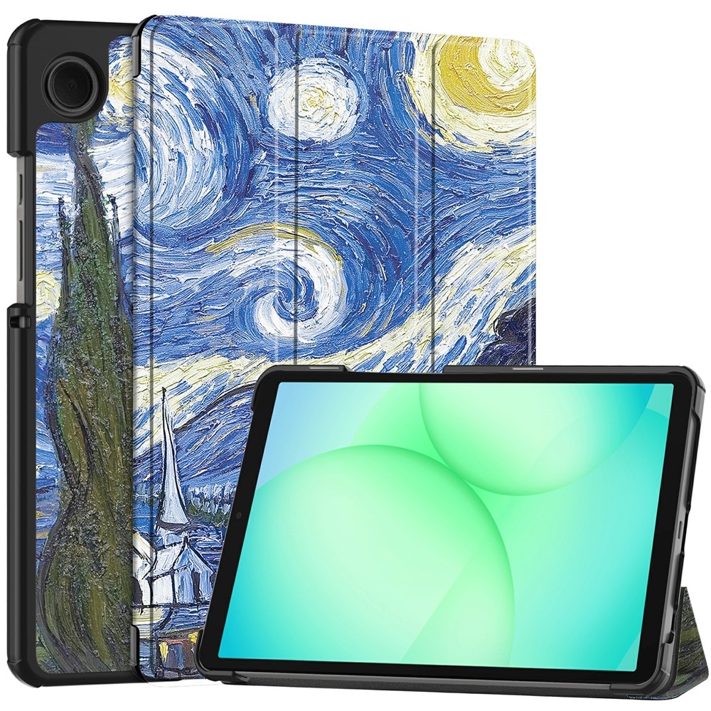 Husa pentru tableta Galaxy Tab A11 / A9, Fold Pro, protectie 360, piele ecologica, Starry Night