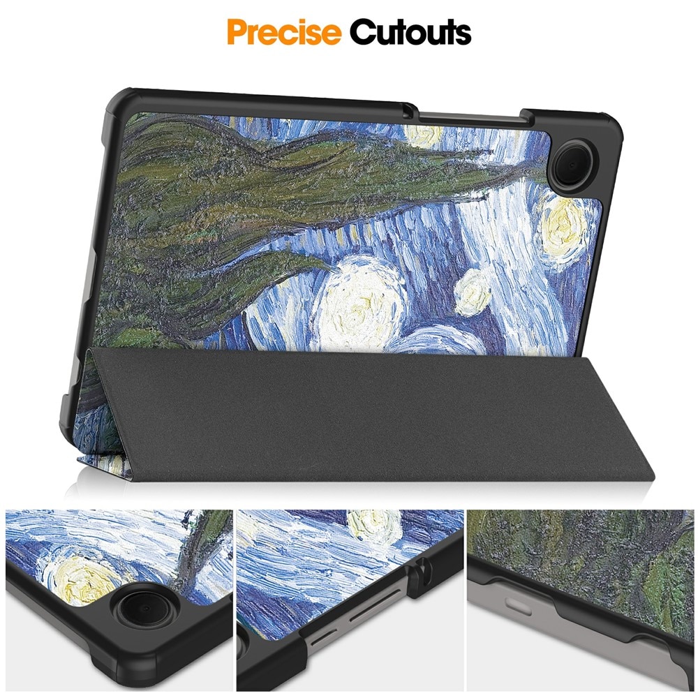 Husa pentru tableta Galaxy Tab A11 / A9, Fold Pro, protectie 360, piele ecologica, Starry Night