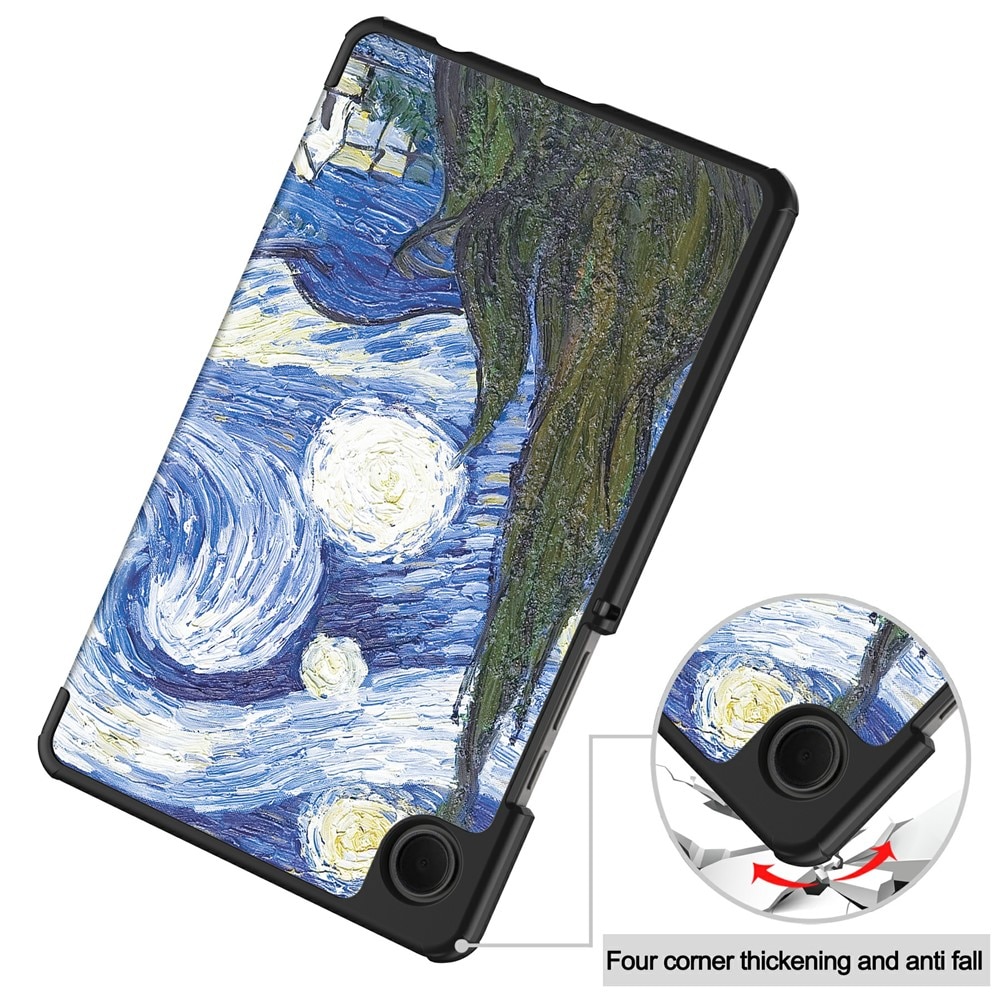 Husa pentru tableta Galaxy Tab A11 / A9, Fold Pro, protectie 360, piele ecologica, Starry Night