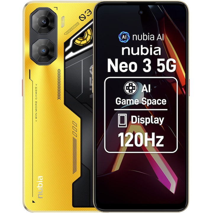 Telefon mobil ZTE nubia NEO 3, Dual SIM,8GB, 256GB, 5G, Gold