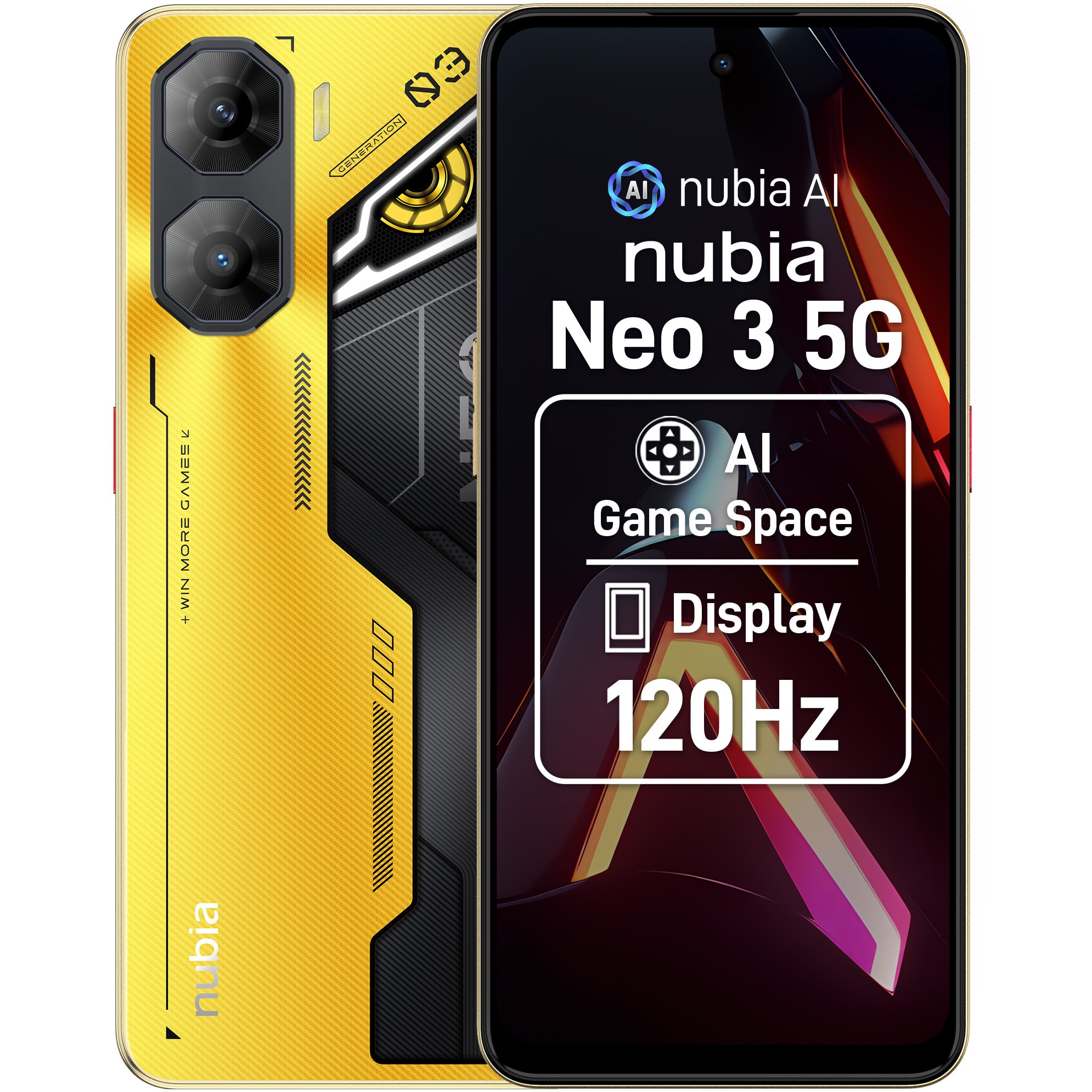 Telefon mobil ZTE nubia NEO 3, Dual SIM,8GB, 256GB, 5G, Gold