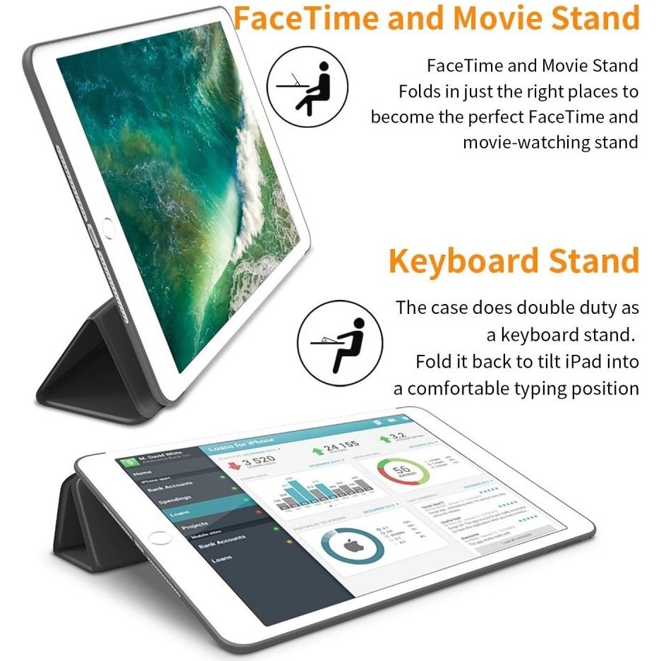 Husa de protectie Tech-Protect pentru iPad 9.7'' 5/6 2017/2018 Negru