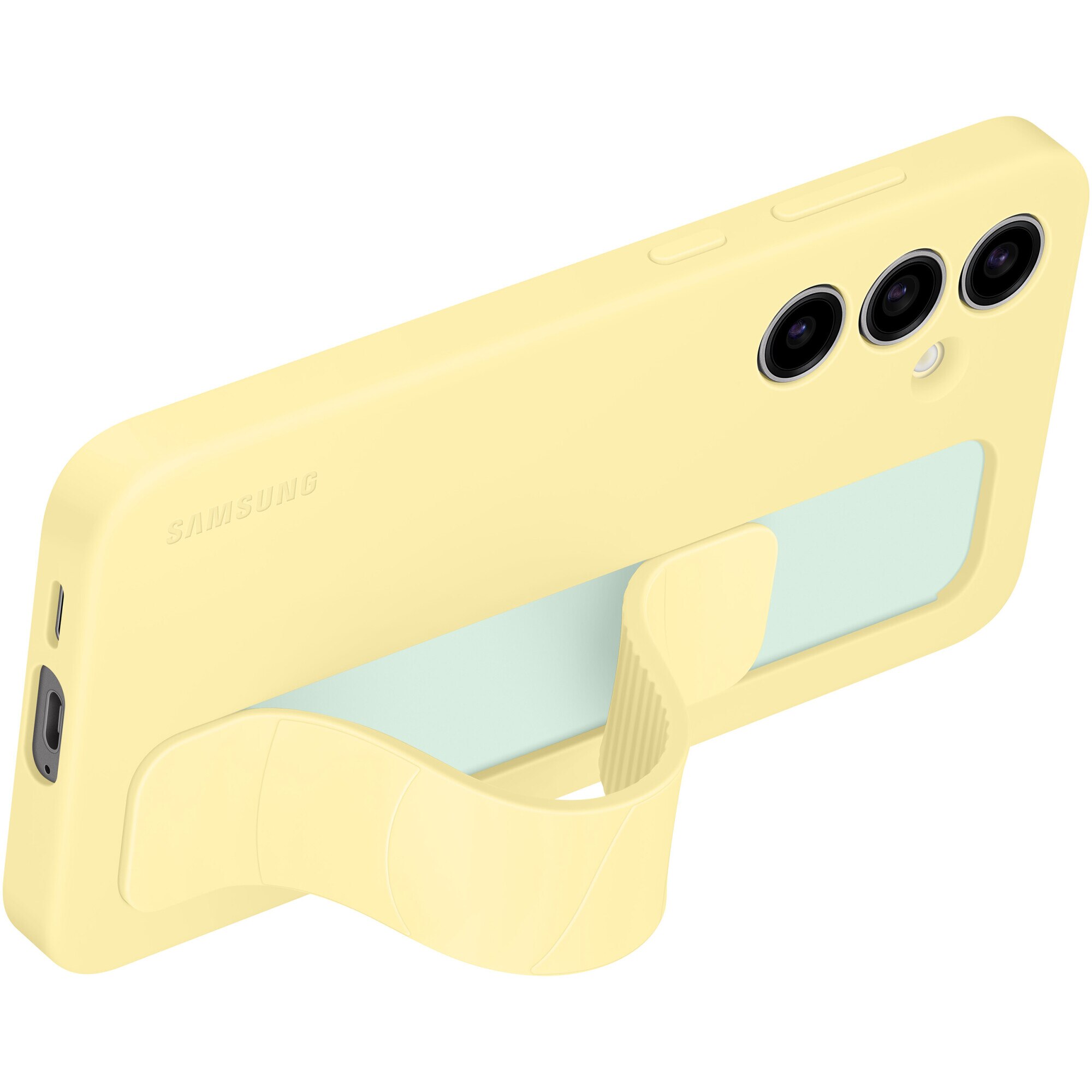 Husa de protectie Samsung Standing Grip Case pentru Galaxy S24 FE, Yellow