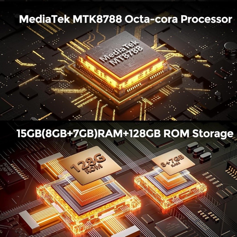 Telefon mobil FOSSiBOT F101 Pro, 4G, Android 13, Dual SIM, 8GB RAM+7GB RAM virtual, 128GB ROM, 5.45'' HD, 20MP, baterie 10,600mAh, Face ID, IP68/IP69K, GPS, NFC, Wi-Fi, Rezistent la praf/Impermeabil/Rezistent la caderi, Pentru sporturi in aer liber, Negru